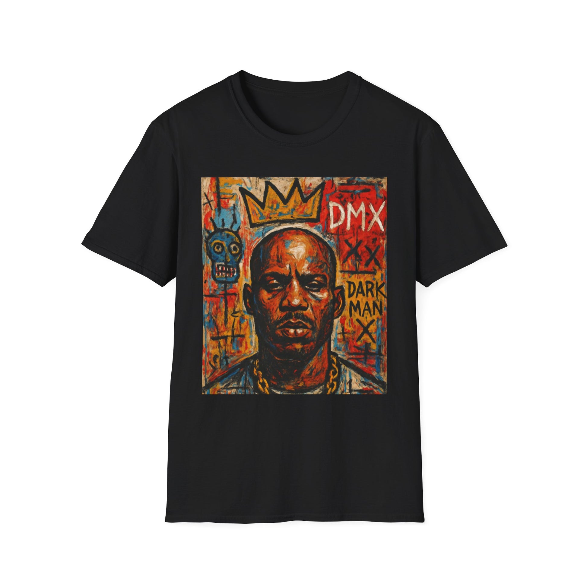 DMX Tribute Unisex Softstyle T-Shirt, Hip Hop Apparel, Musician Gift, Streetwear, Concert Outfit, Retro Graphic Tee, Basquiat Style