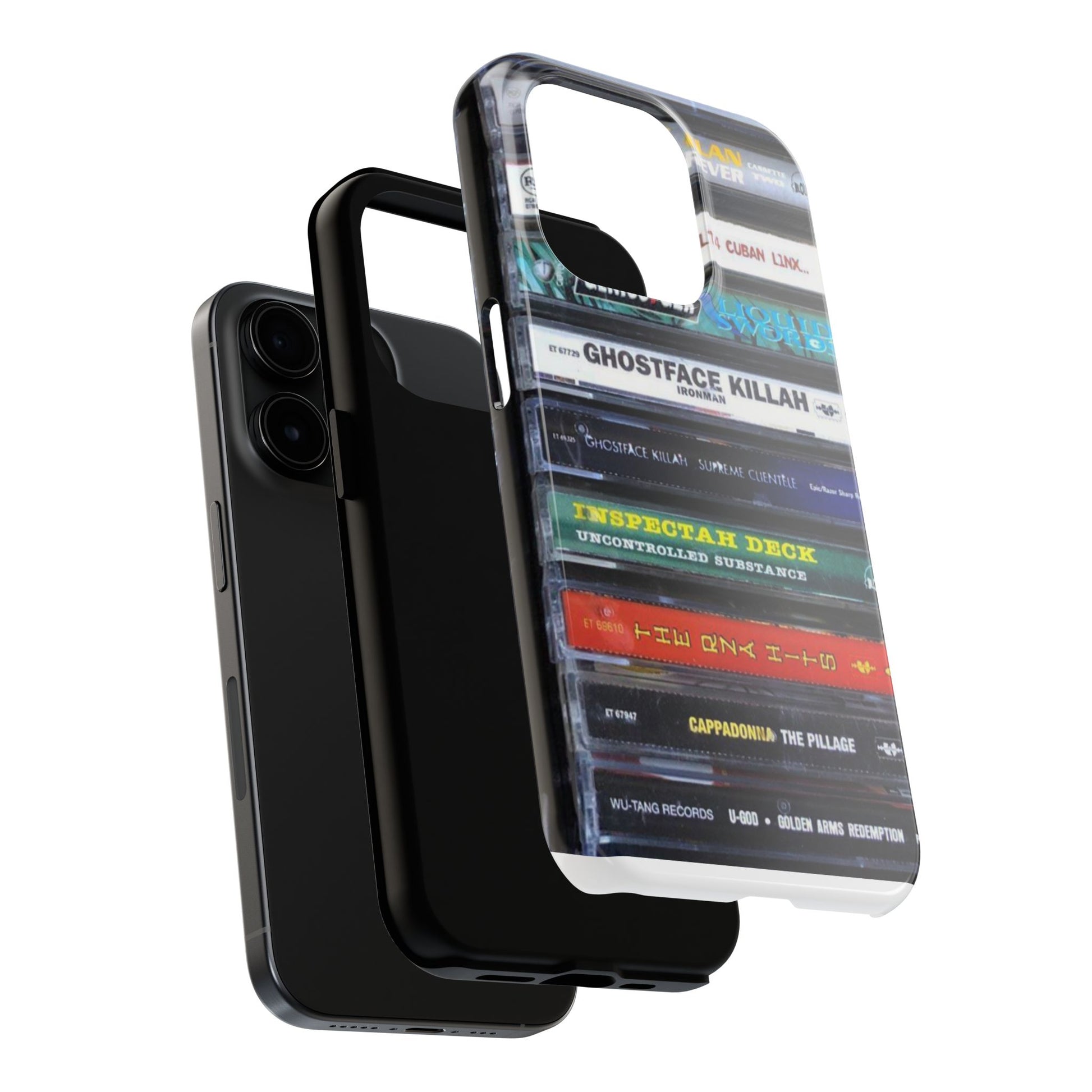 Hip Hop Music Cassette Phone Case | Tough Phone Covers for Music Lovers, Wu solo albums Gifts, Rap Phone Accessories