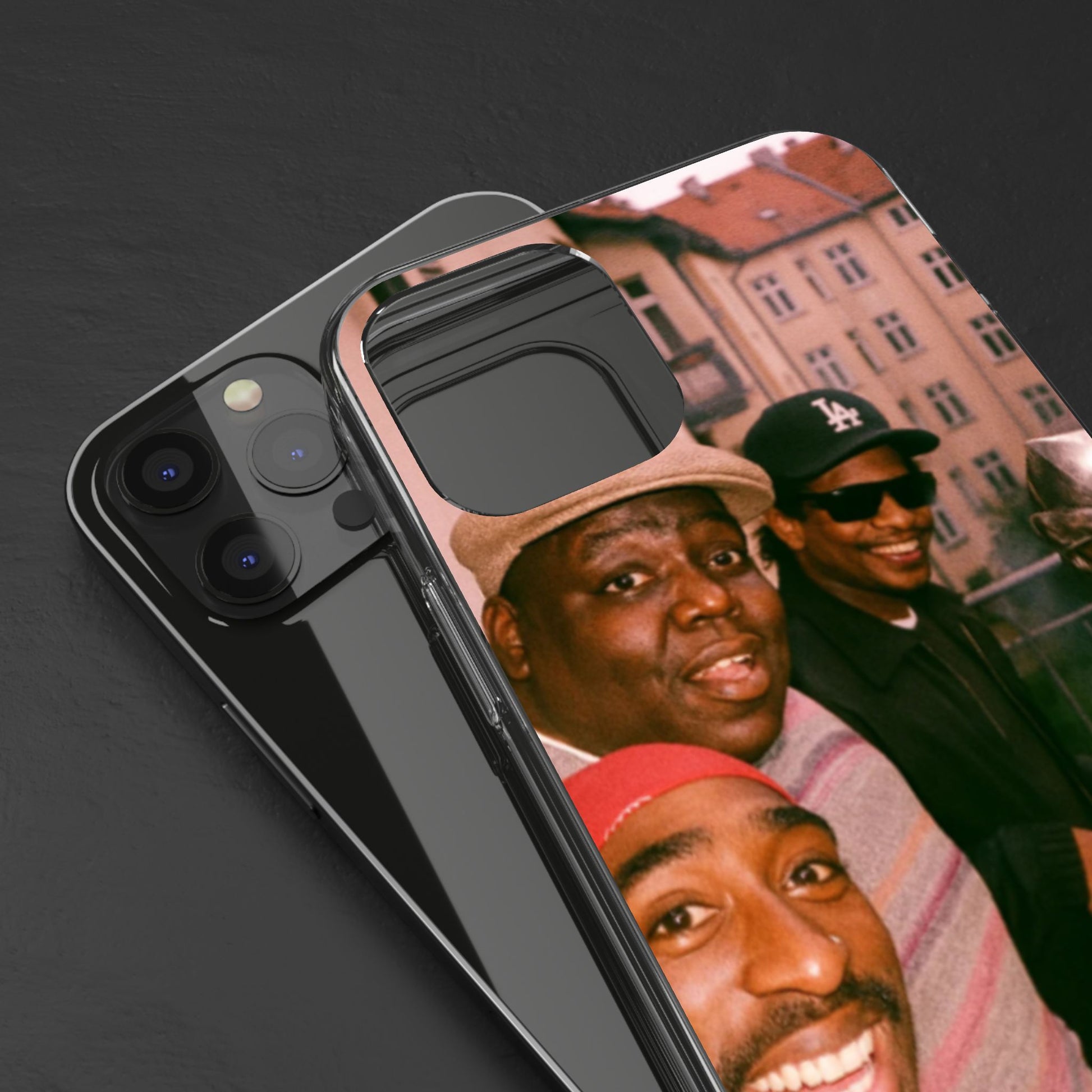 Hip-Hop Legends Clear Case for iPhone, Vintage Rapper Phone Cover, Clear TPU Case, Music Lover Gift, Pop Culture Accessories