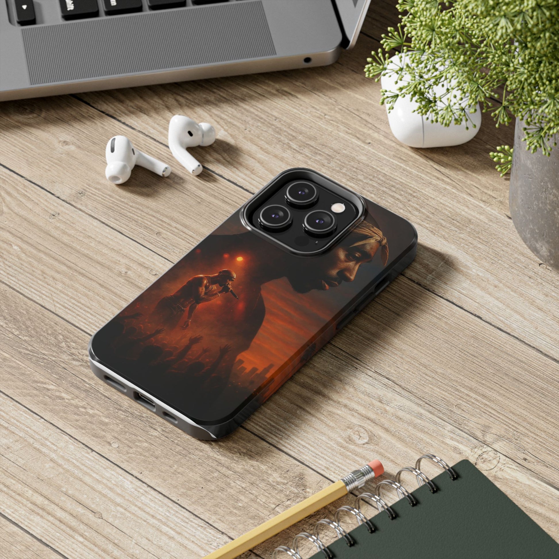 Tough Phone Case Featuring Iconic Rap Legend, Durable Phone Cover, Artistic Design, Adjustable Fit, 2Pac Unique Gift for Music Lovers, Hip [...]