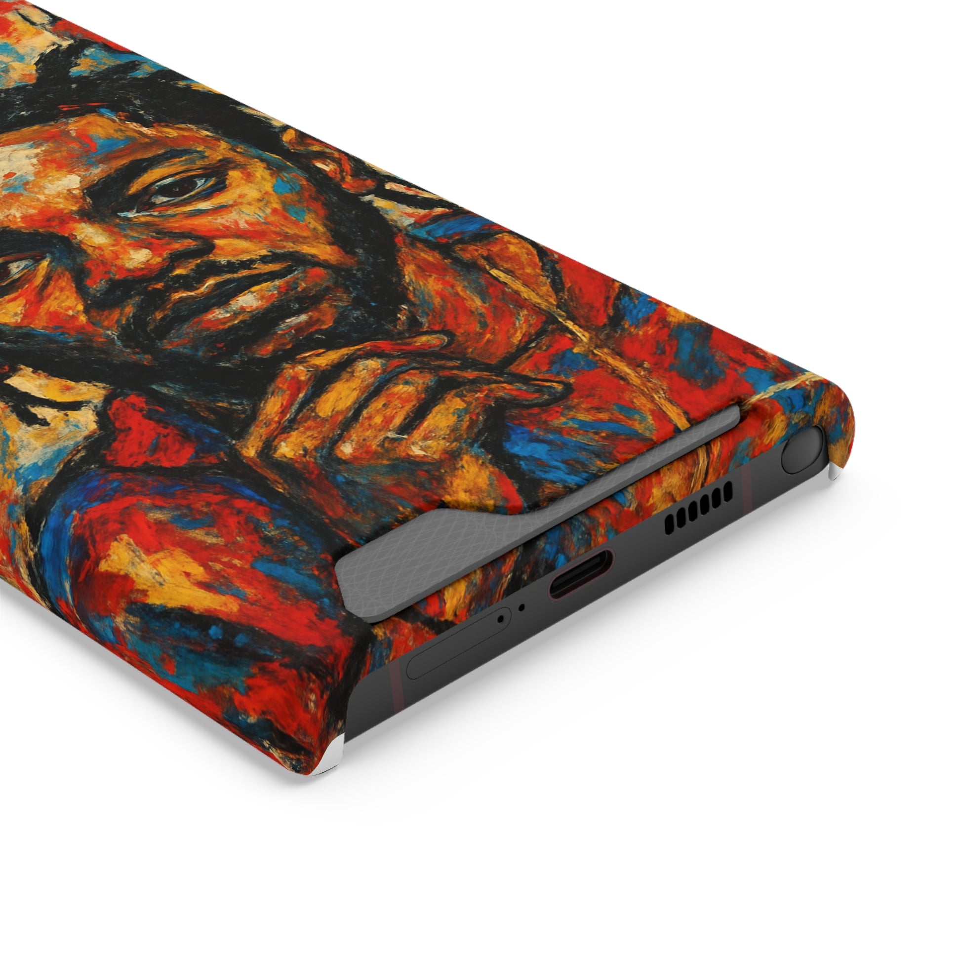 Kendrick Lamar Phone Case, Artistic Basquiat Style Card Holder Cover, Gift for Hip-Hop Fans, K Dot Unique Phone Accessory, Music Lover Essential