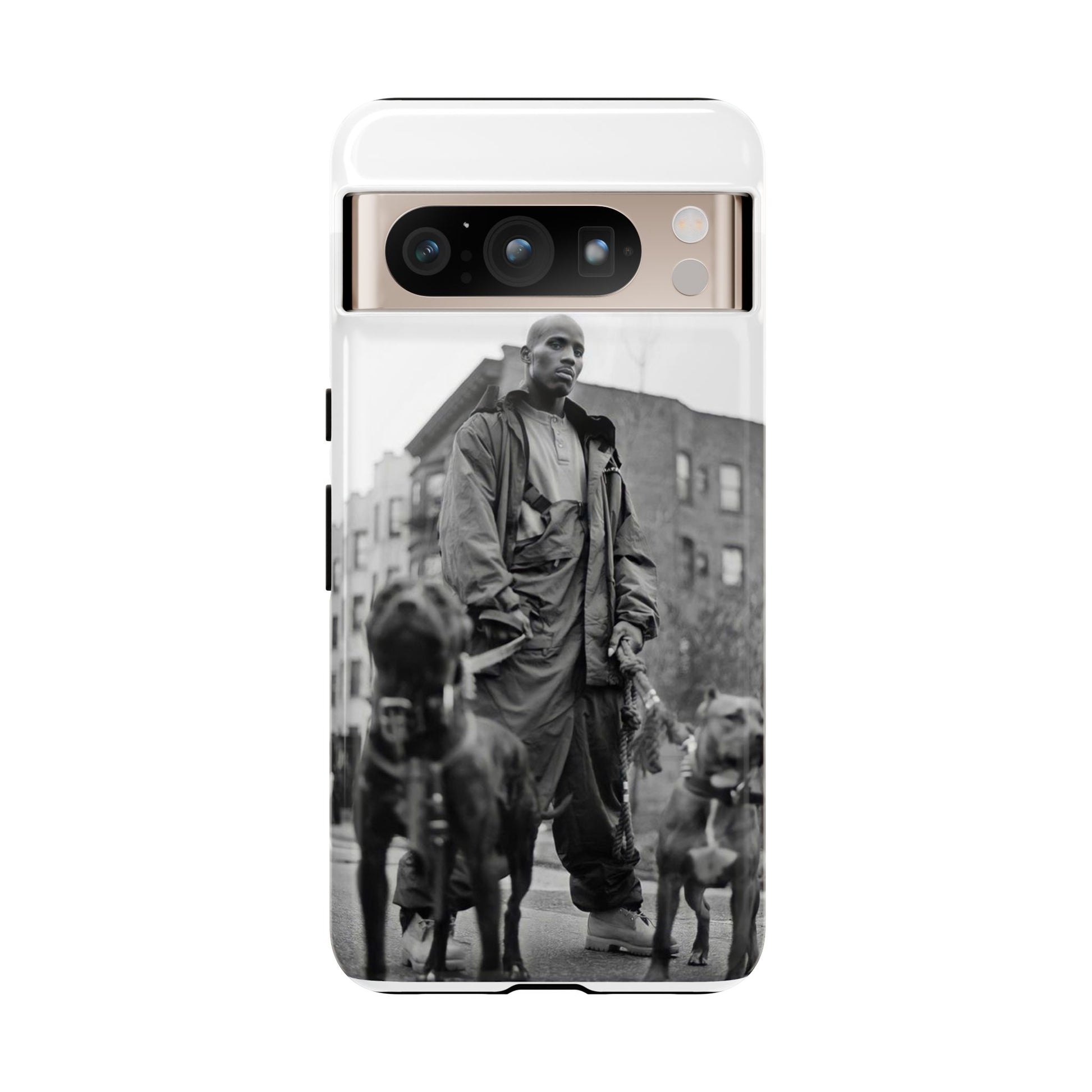 Black & White DMX Tough Phone Case, Urban Style Cover, Pet Lover Gift, Trendy Cell Phone Accessory, Durable Protection