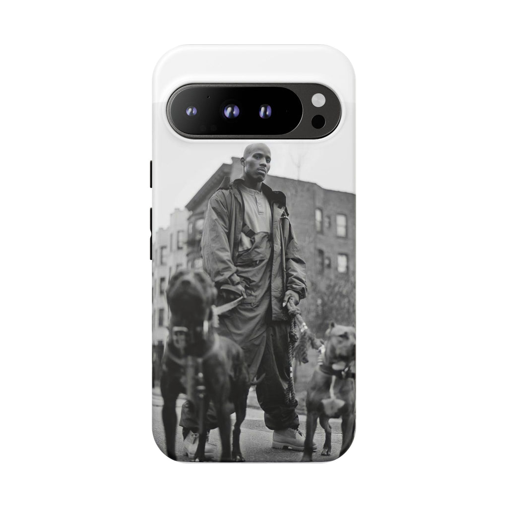 Black & White DMX Tough Phone Case, Urban Style Cover, Pet Lover Gift, Trendy Cell Phone Accessory, Durable Protection