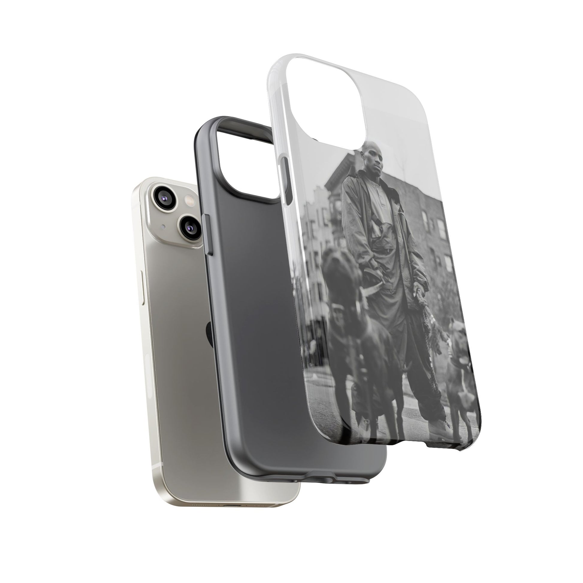 Black & White DMX Tough Phone Case, Urban Style Cover, Pet Lover Gift, Trendy Cell Phone Accessory, Durable Protection