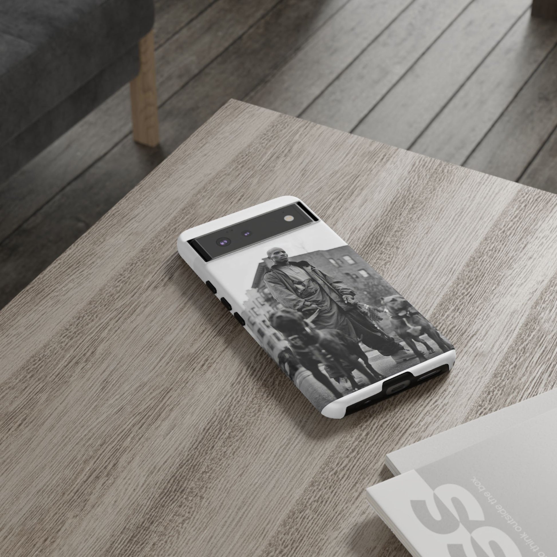 Black & White DMX Tough Phone Case, Urban Style Cover, Pet Lover Gift, Trendy Cell Phone Accessory, Durable Protection