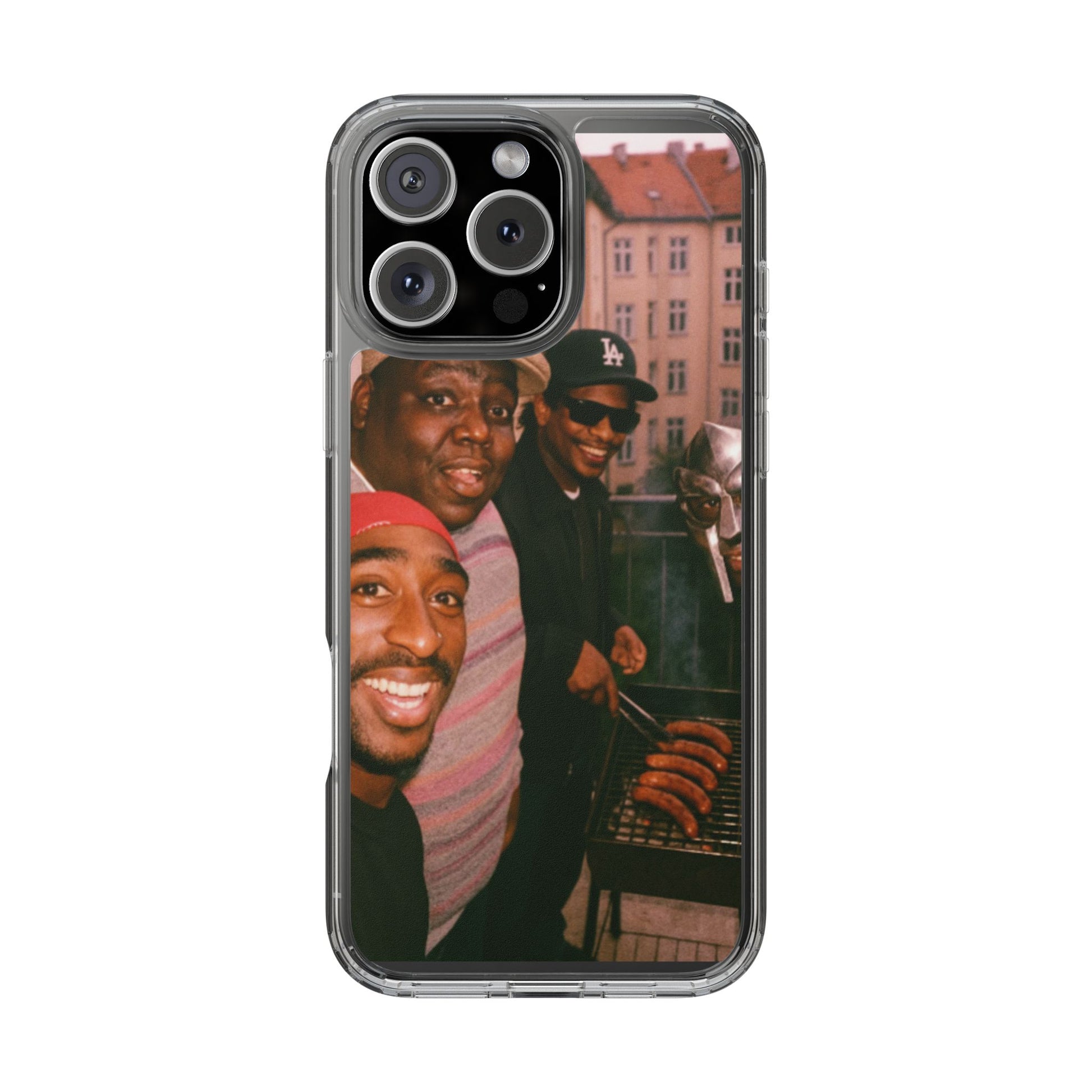 Hip-Hop Legends Clear Case for iPhone, Vintage Rapper Phone Cover, Clear TPU Case, Music Lover Gift, Pop Culture Accessories