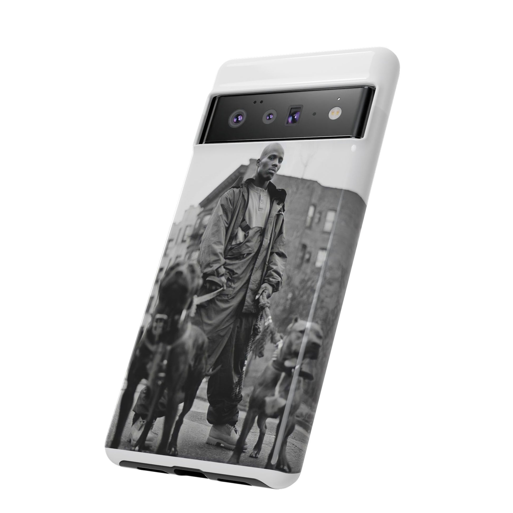 Black & White DMX Tough Phone Case, Urban Style Cover, Pet Lover Gift, Trendy Cell Phone Accessory, Durable Protection
