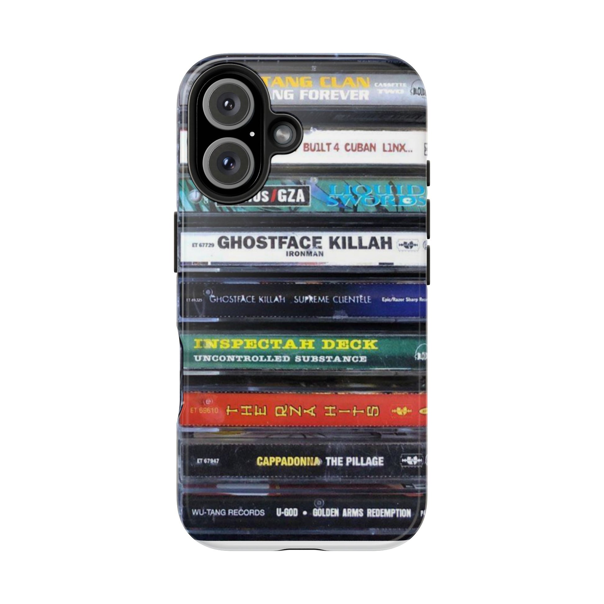 Hip Hop Music Cassette Phone Case | Tough Phone Covers for Music Lovers, Wu solo albums Gifts, Rap Phone Accessories