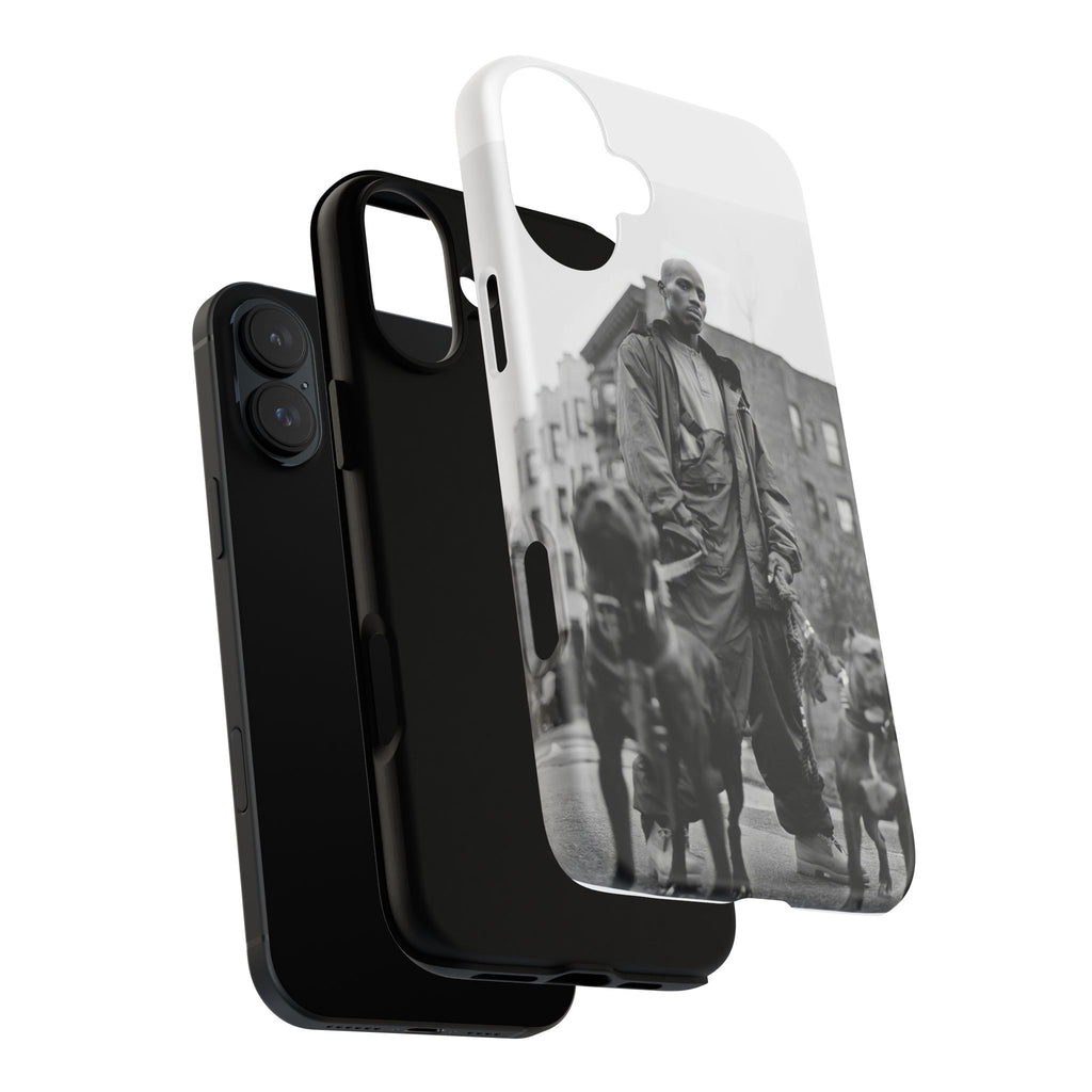 Black & White DMX Tough Phone Case, Urban Style Cover, Pet Lover Gift, Trendy Cell Phone Accessory, Durable Protection