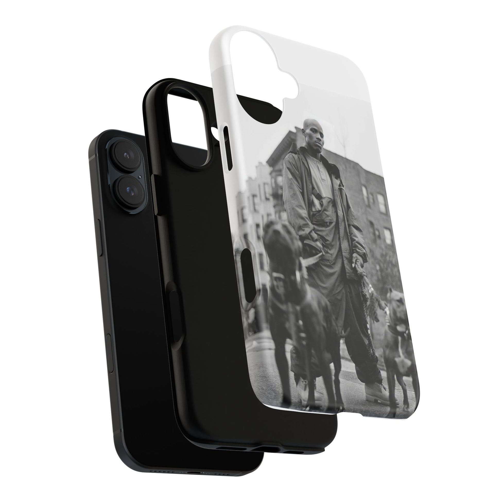 Black & White DMX Tough Phone Case, Urban Style Cover, Pet Lover Gift, Trendy Cell Phone Accessory, Durable Protection
