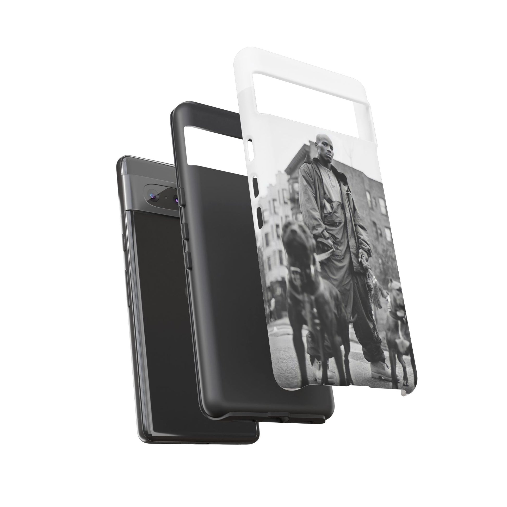 Black & White DMX Tough Phone Case, Urban Style Cover, Pet Lover Gift, Trendy Cell Phone Accessory, Durable Protection