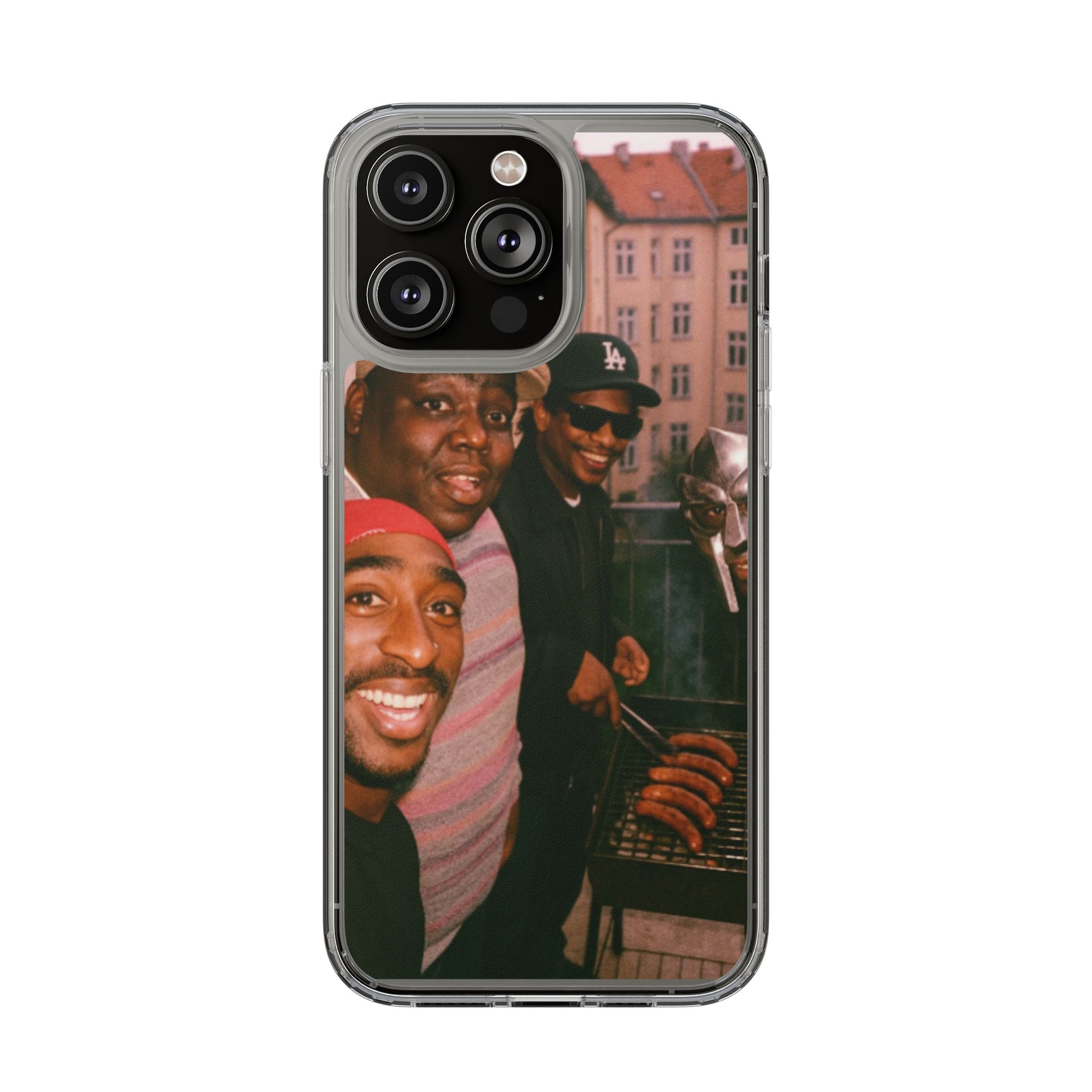 Hip-Hop Legends Clear Case for iPhone, Vintage Rapper Phone Cover, Clear TPU Case, Music Lover Gift, Pop Culture Accessories