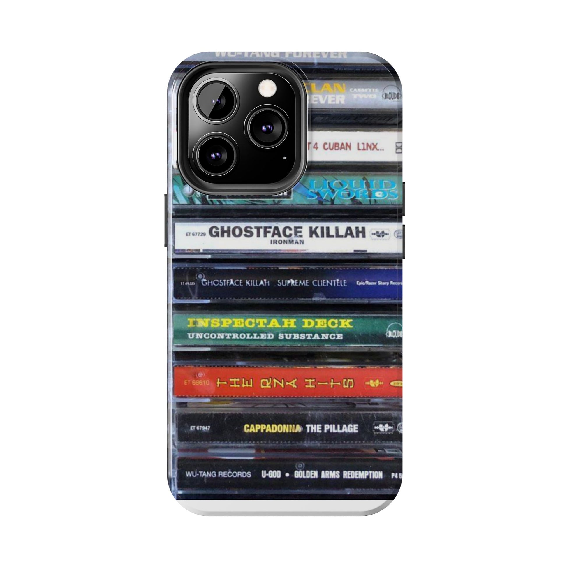 Hip Hop Music Cassette Phone Case | Tough Phone Covers for Music Lovers, Wu solo albums Gifts, Rap Phone Accessories