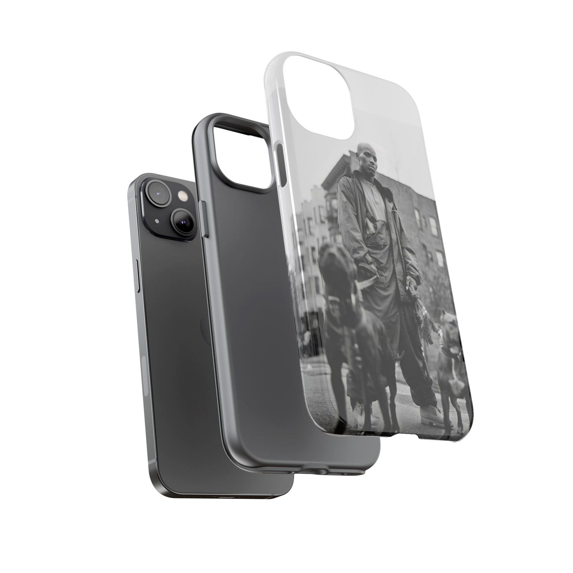 Black & White DMX Tough Phone Case, Urban Style Cover, Pet Lover Gift, Trendy Cell Phone Accessory, Durable Protection