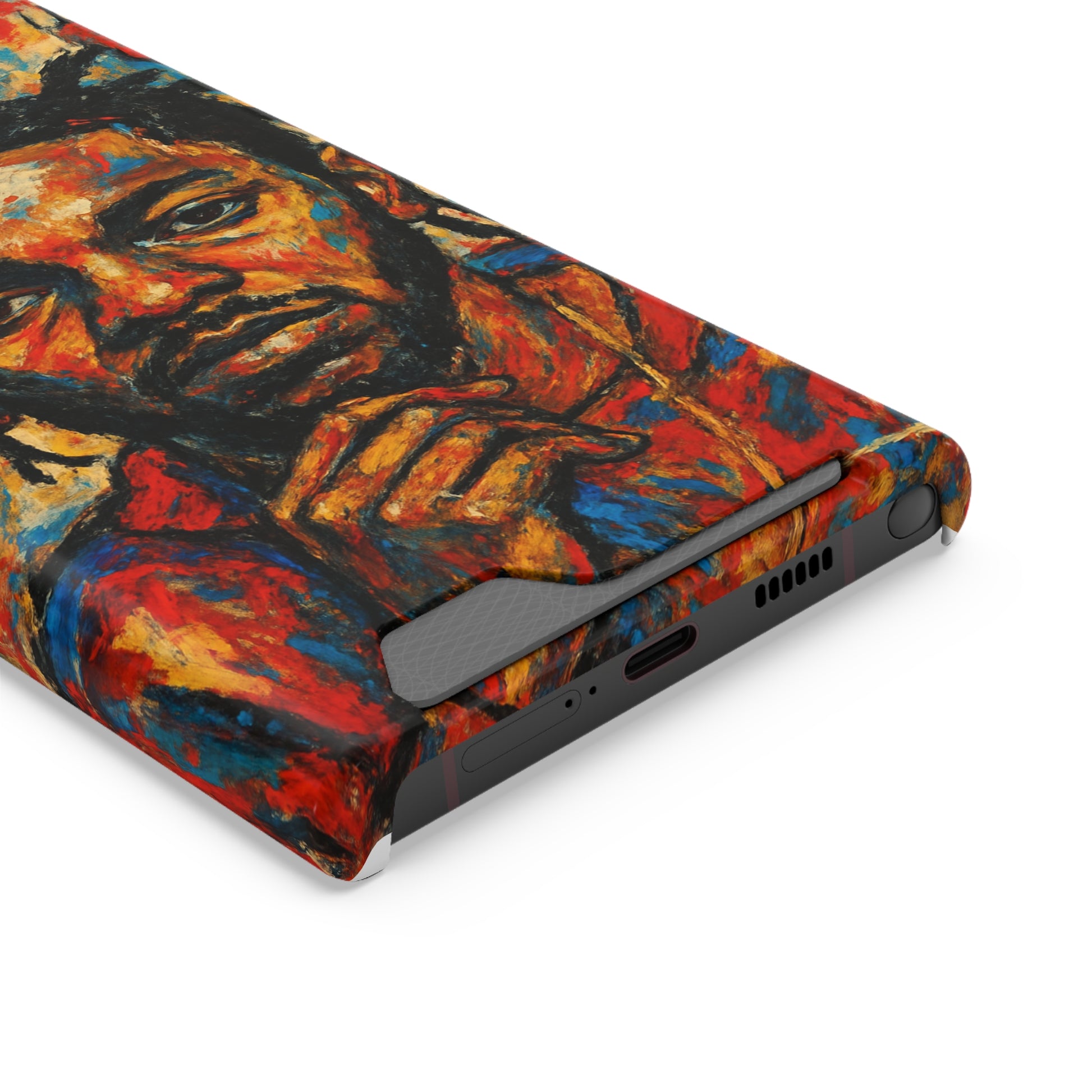 Kendrick Lamar Phone Case, Artistic Basquiat Style Card Holder Cover, Gift for Hip-Hop Fans, K Dot Unique Phone Accessory, Music Lover Essential