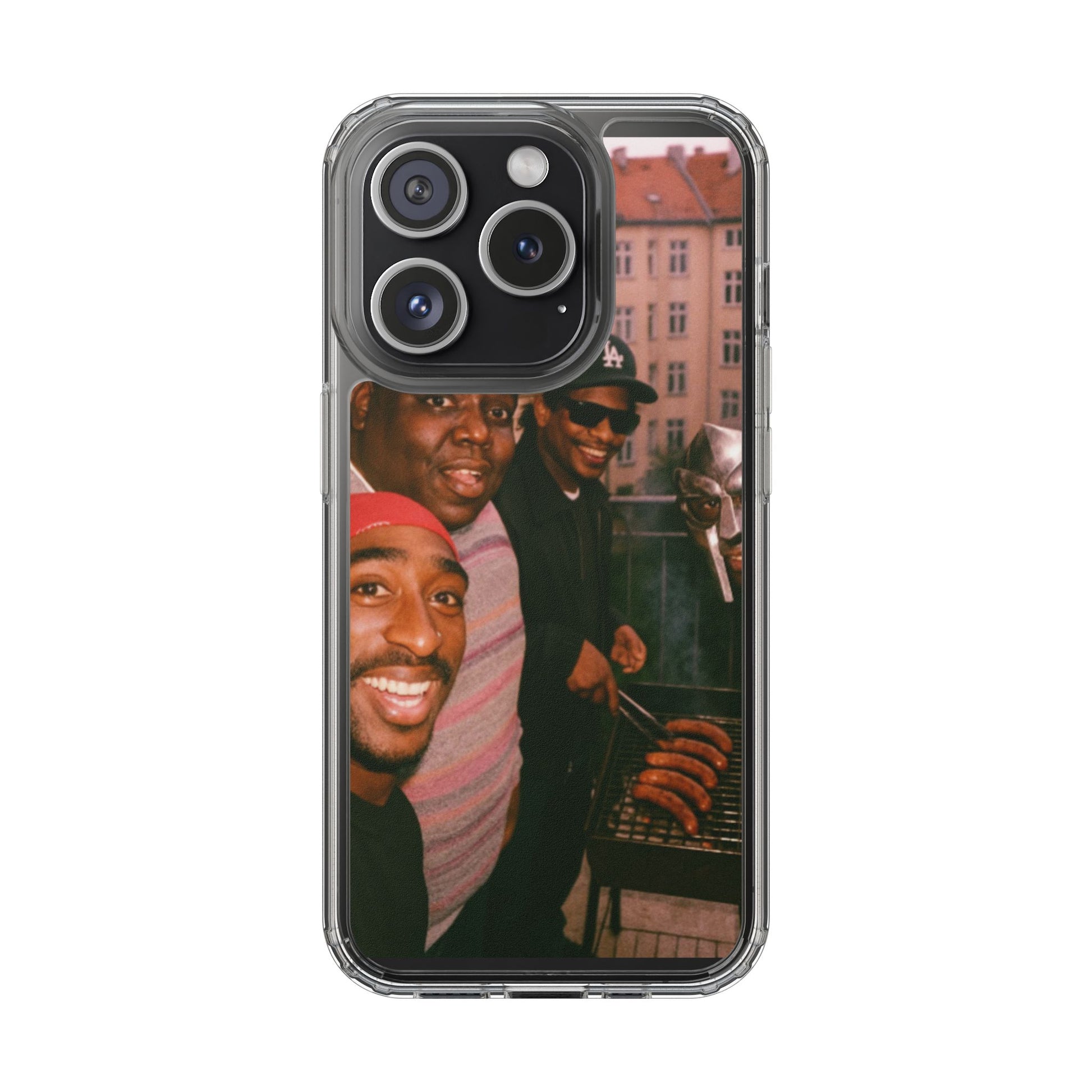 Hip-Hop Legends Clear Case for iPhone, Vintage Rapper Phone Cover, Clear TPU Case, Music Lover Gift, Pop Culture Accessories