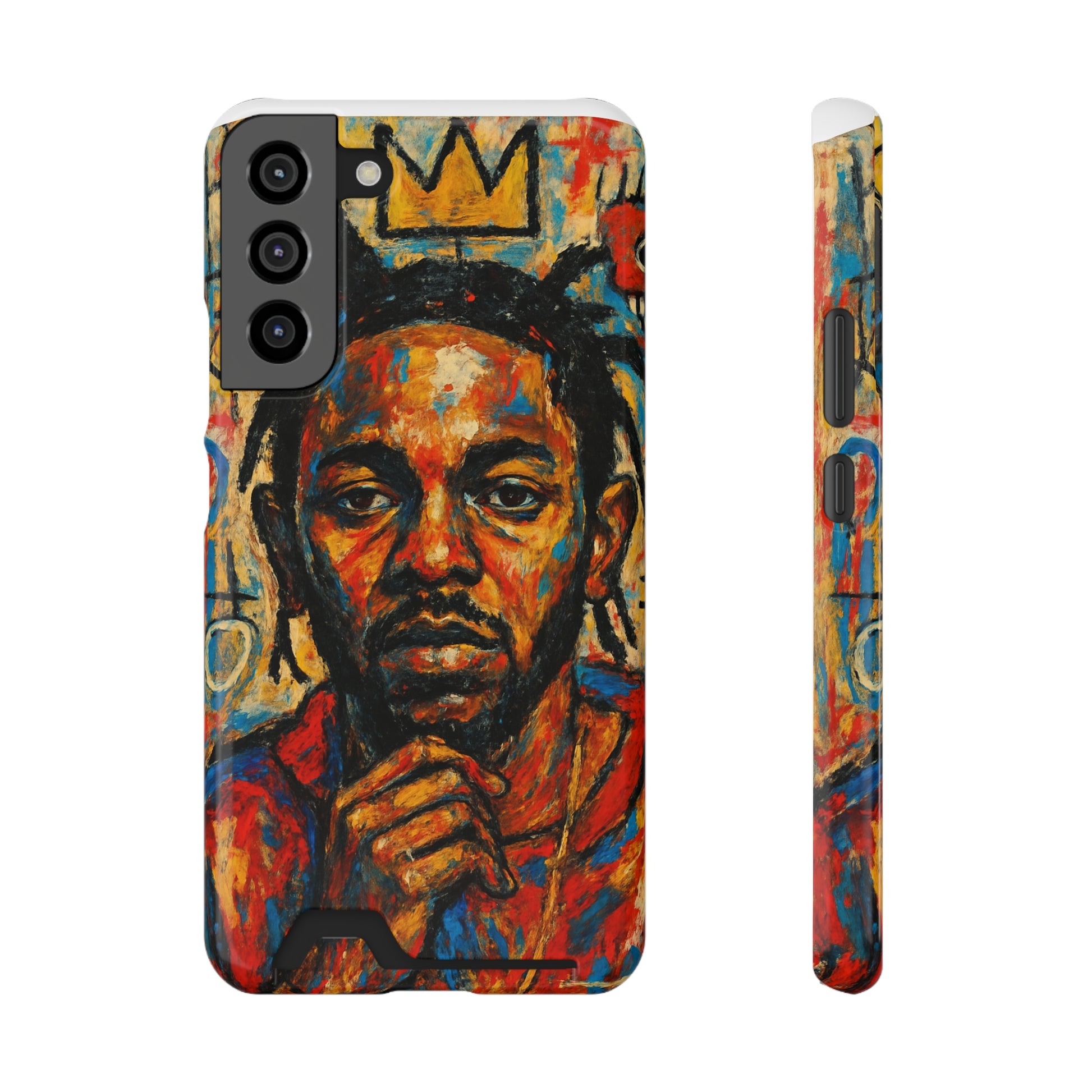 Kendrick Lamar Phone Case, Artistic Basquiat Style Card Holder Cover, Gift for Hip-Hop Fans, K Dot Unique Phone Accessory, Music Lover Essential