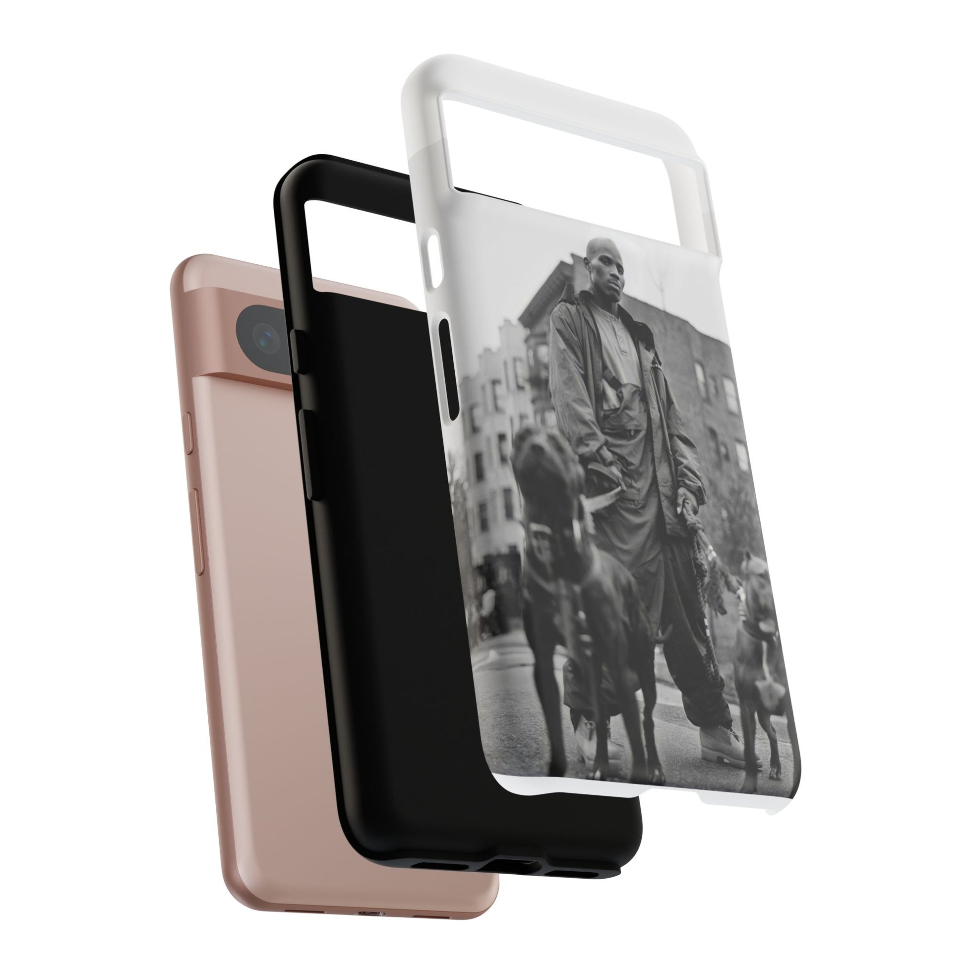 Black & White DMX Tough Phone Case, Urban Style Cover, Pet Lover Gift, Trendy Cell Phone Accessory, Durable Protection