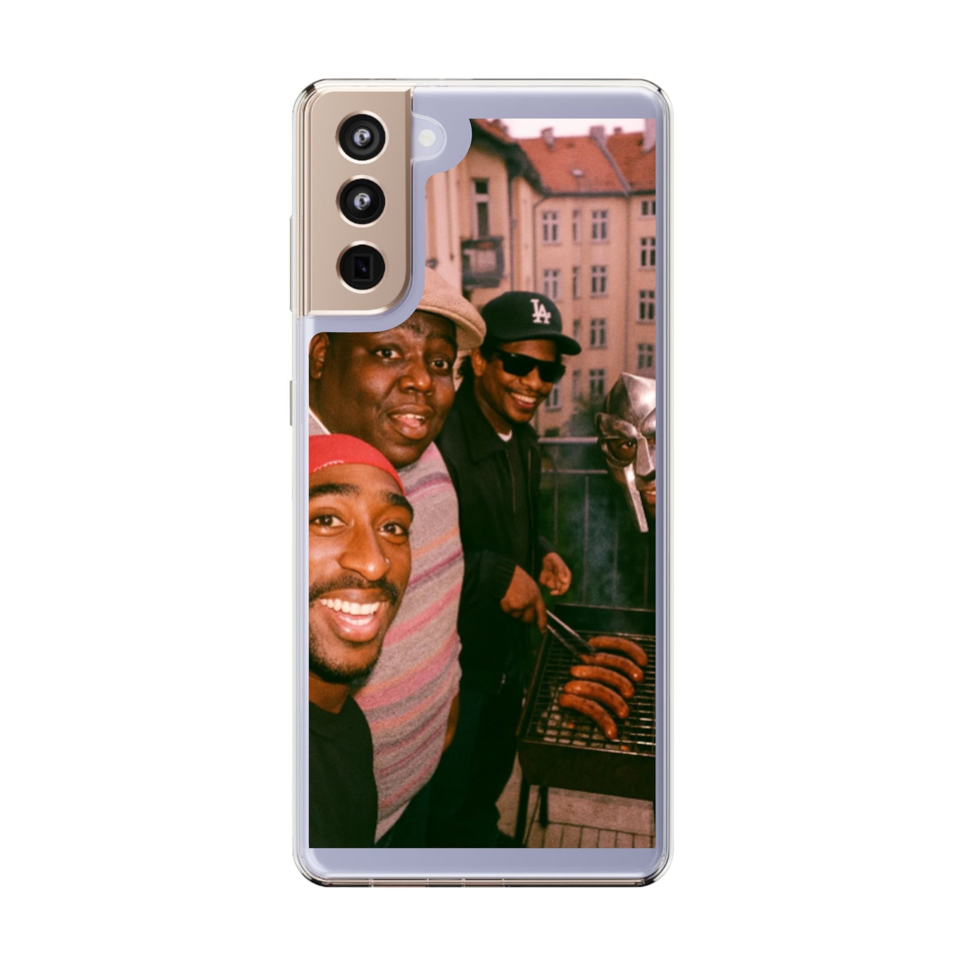 Hip-Hop Legends Clear Case for iPhone, Vintage Rapper Phone Cover, Clear TPU Case, Music Lover Gift, Pop Culture Accessories