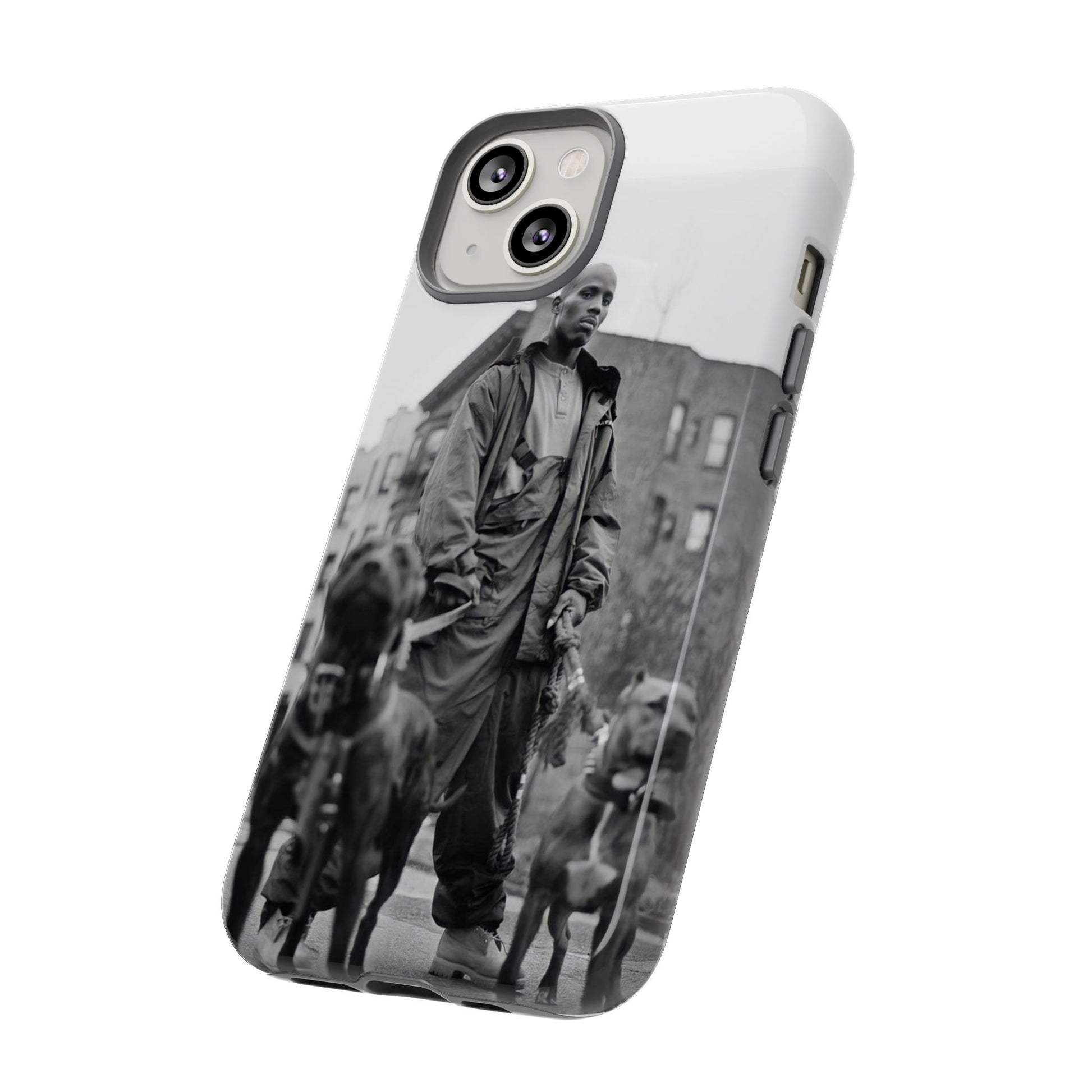 Black & White DMX Tough Phone Case, Urban Style Cover, Pet Lover Gift, Trendy Cell Phone Accessory, Durable Protection