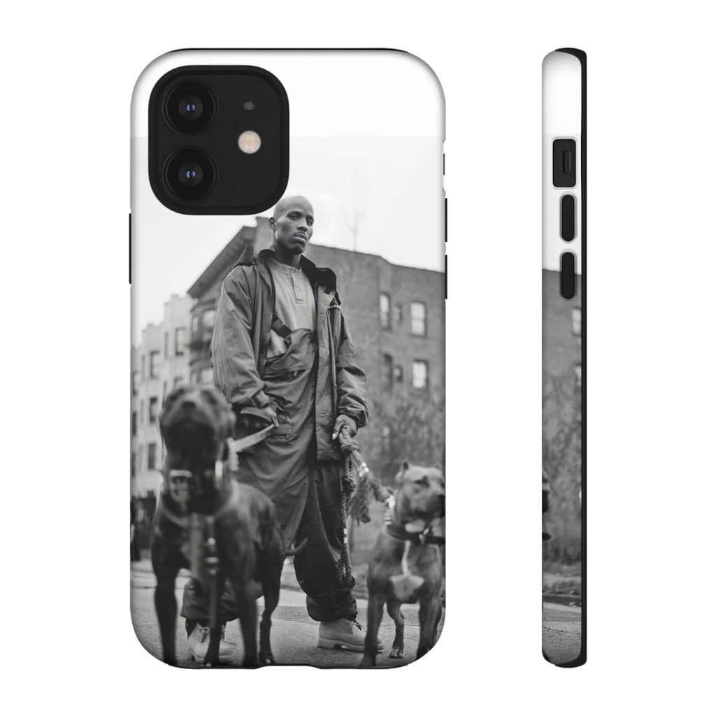 Black & White DMX Tough Phone Case, Urban Style Cover, Pet Lover Gift, Trendy Cell Phone Accessory, Durable Protection