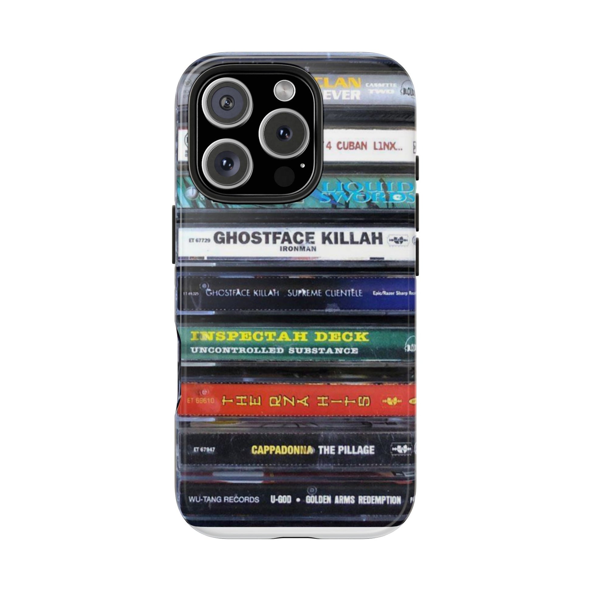 Hip Hop Music Cassette Phone Case | Tough Phone Covers for Music Lovers, Wu solo albums Gifts, Rap Phone Accessories