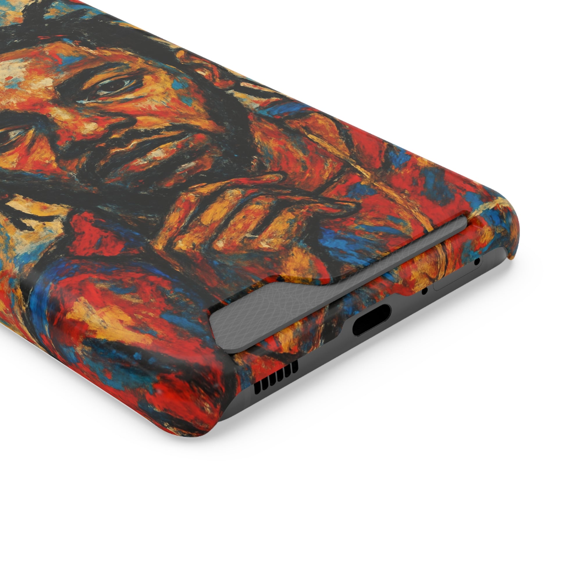Kendrick Lamar Phone Case, Artistic Basquiat Style Card Holder Cover, Gift for Hip-Hop Fans, K Dot Unique Phone Accessory, Music Lover Essential