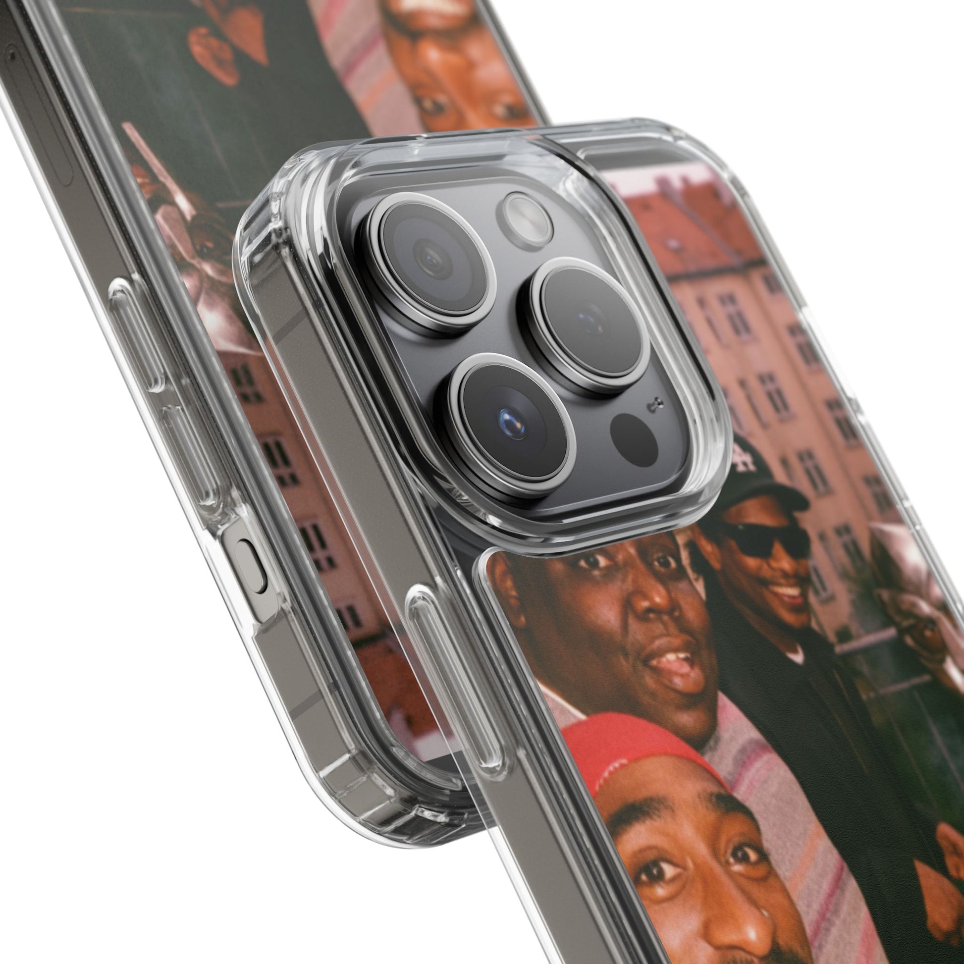 Hip-Hop Legends Clear Case for iPhone, Vintage Rapper Phone Cover, Clear TPU Case, Music Lover Gift, Pop Culture Accessories
