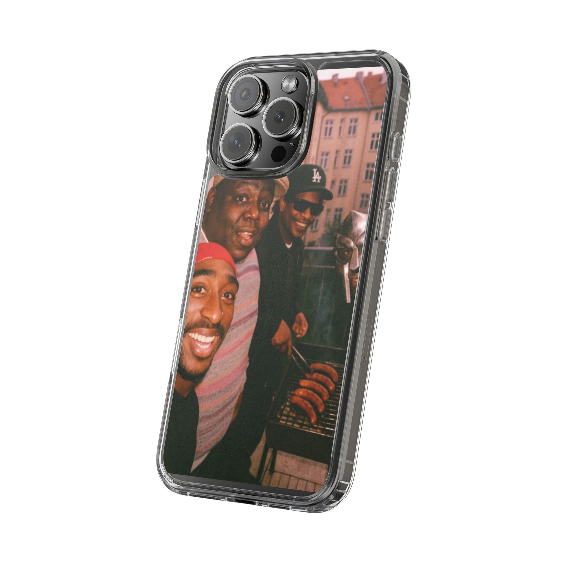 Hip-Hop Legends Clear Case for iPhone, Vintage Rapper Phone Cover, Clear TPU Case, Music Lover Gift, Pop Culture Accessories