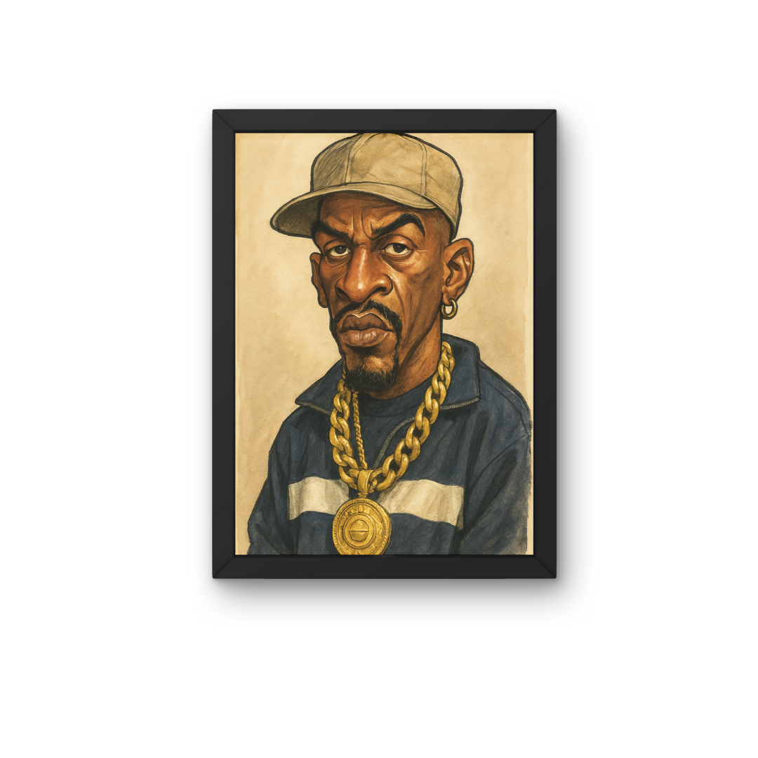 Rakim Caricature - The God Mc – Digital Art Print (Instant Download)