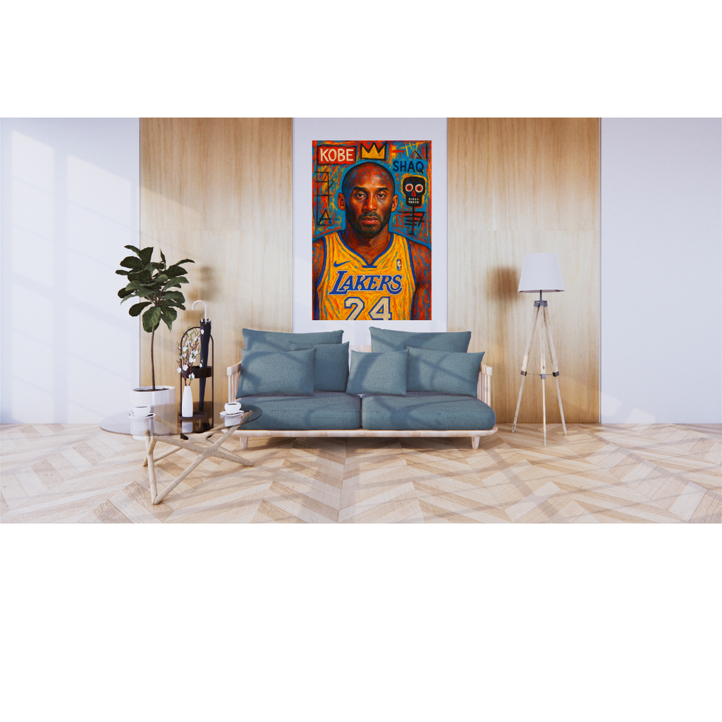 Kobe Bryant portrait – Basquiat Style Digital Art Print (Instant Download)
