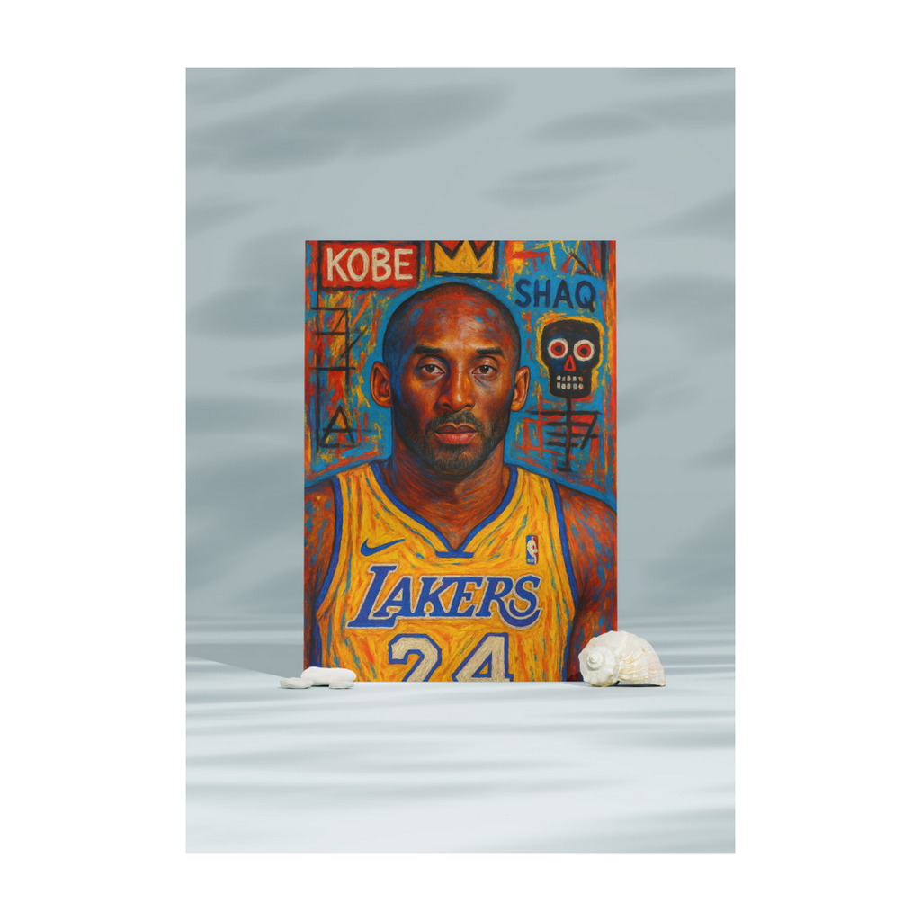 Kobe Bryant portrait – Basquiat Style Digital Art Print (Instant Download)