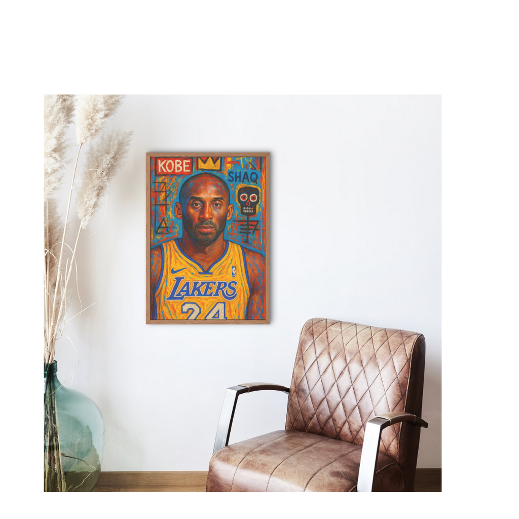 Kobe Bryant portrait – Basquiat Style Digital Art Print (Instant Download)