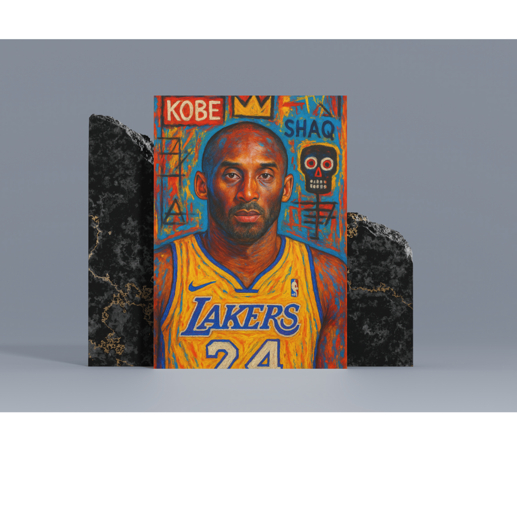 Kobe Bryant portrait – Basquiat Style Digital Art Print (Instant Download)