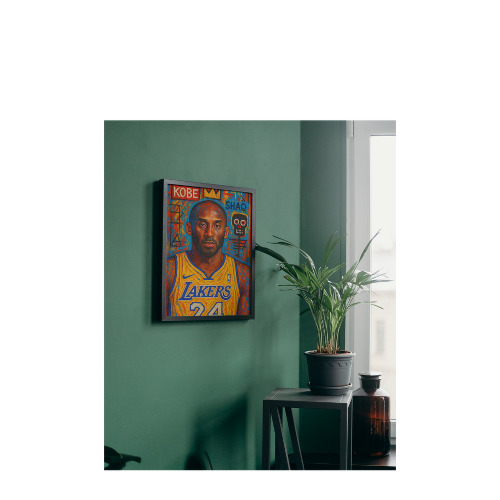 Kobe Bryant portrait – Basquiat Style Digital Art Print (Instant Download)
