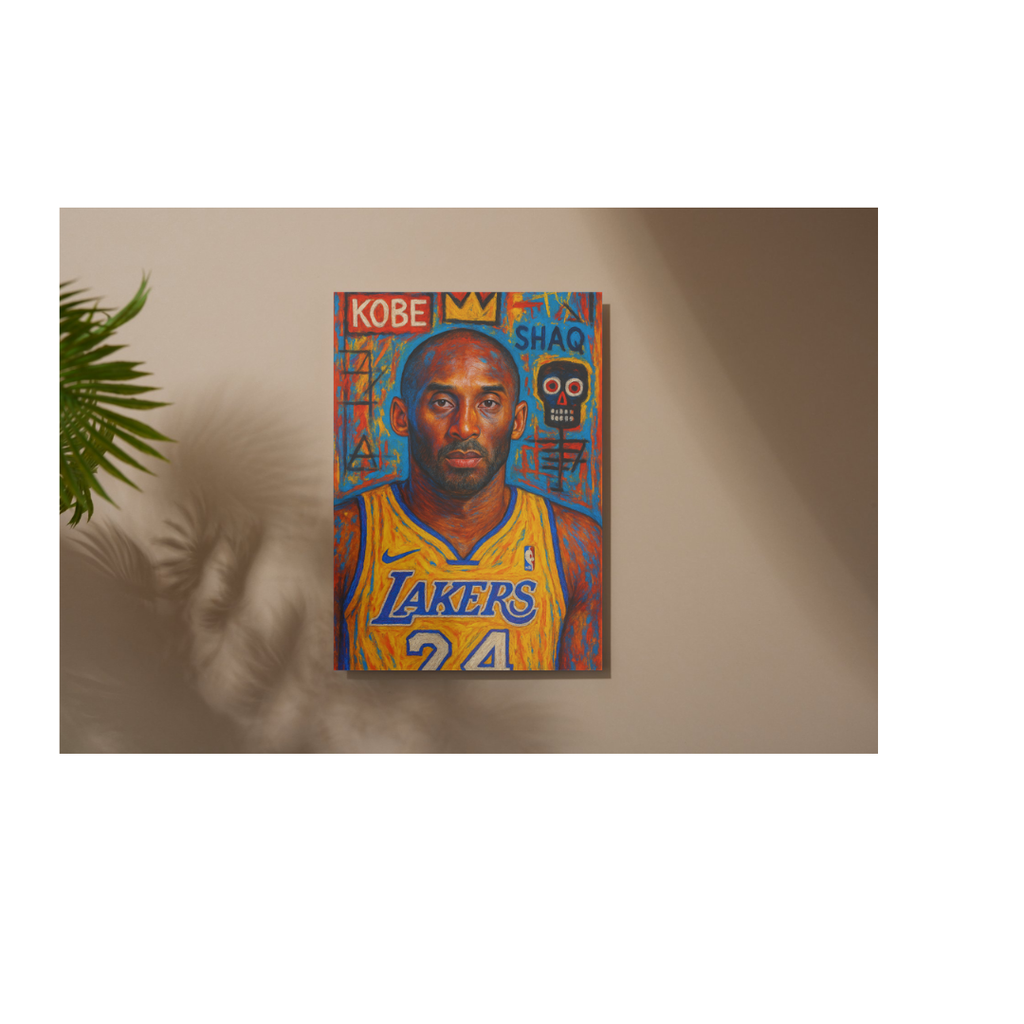 Kobe Bryant portrait – Basquiat Style Digital Art Print (Instant Download)