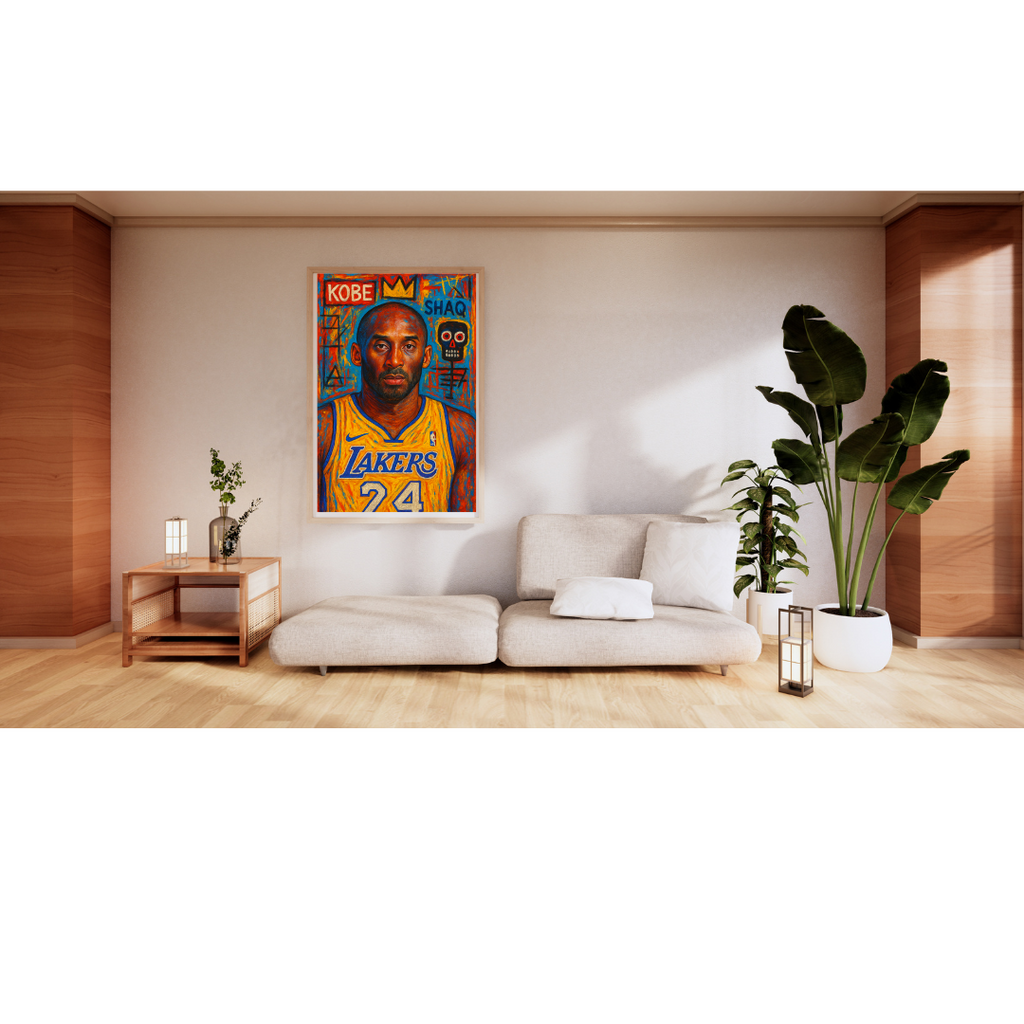 Kobe Bryant portrait – Basquiat Style Digital Art Print (Instant Download)