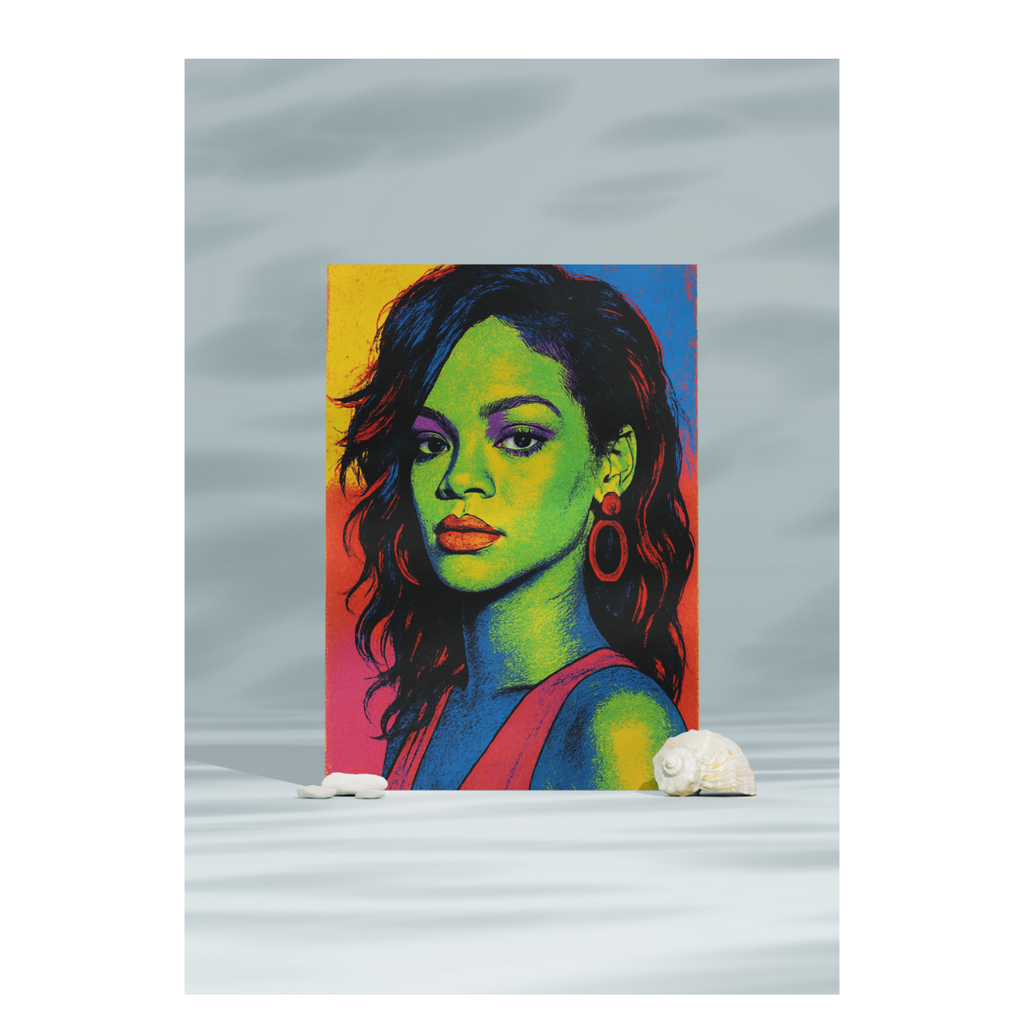 Rihanna Pop Art Digital Print – Warhol Style Pop Art Poster (Instant Download)