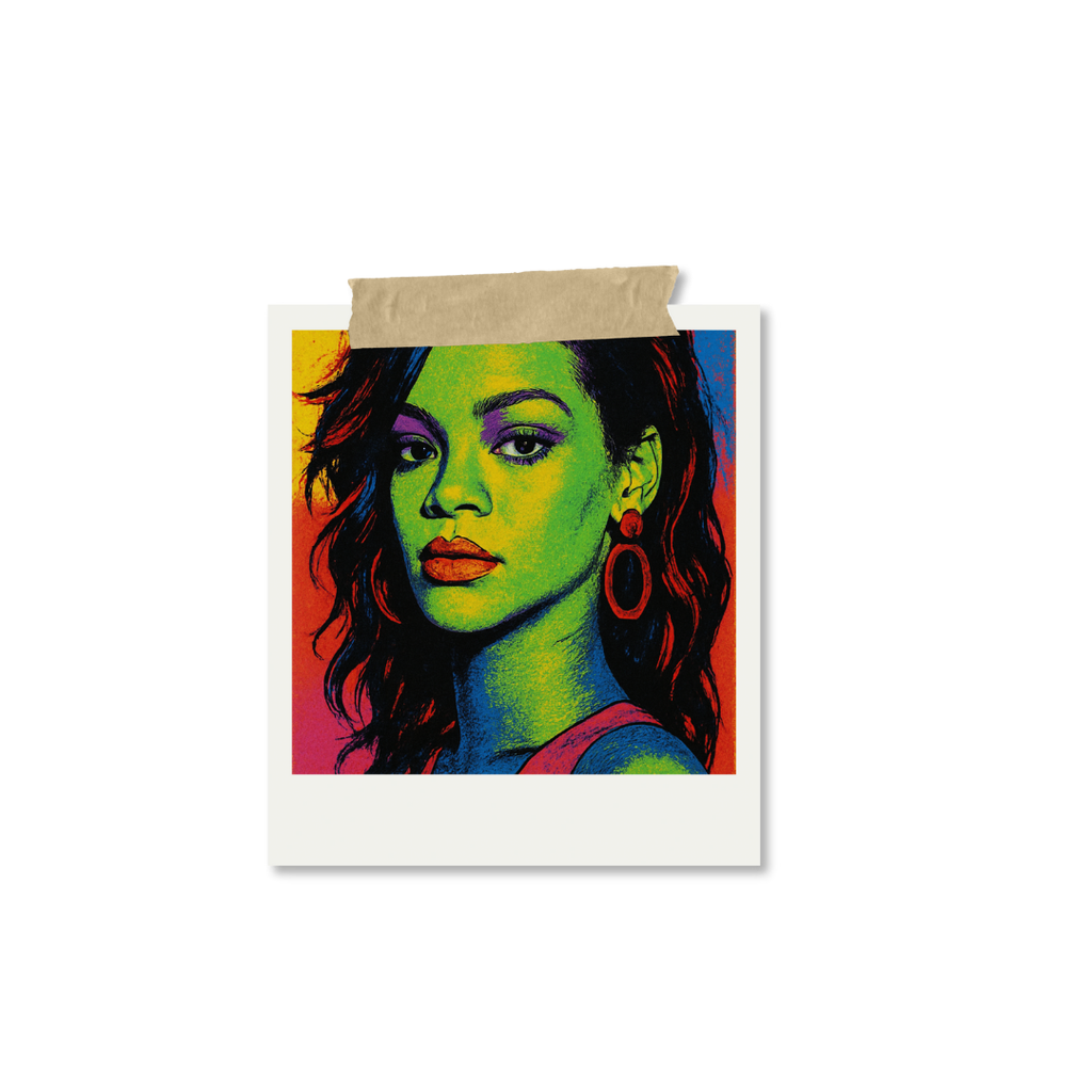 Rihanna Pop Art Digital Print – Warhol Style Pop Art Poster (Instant Download)