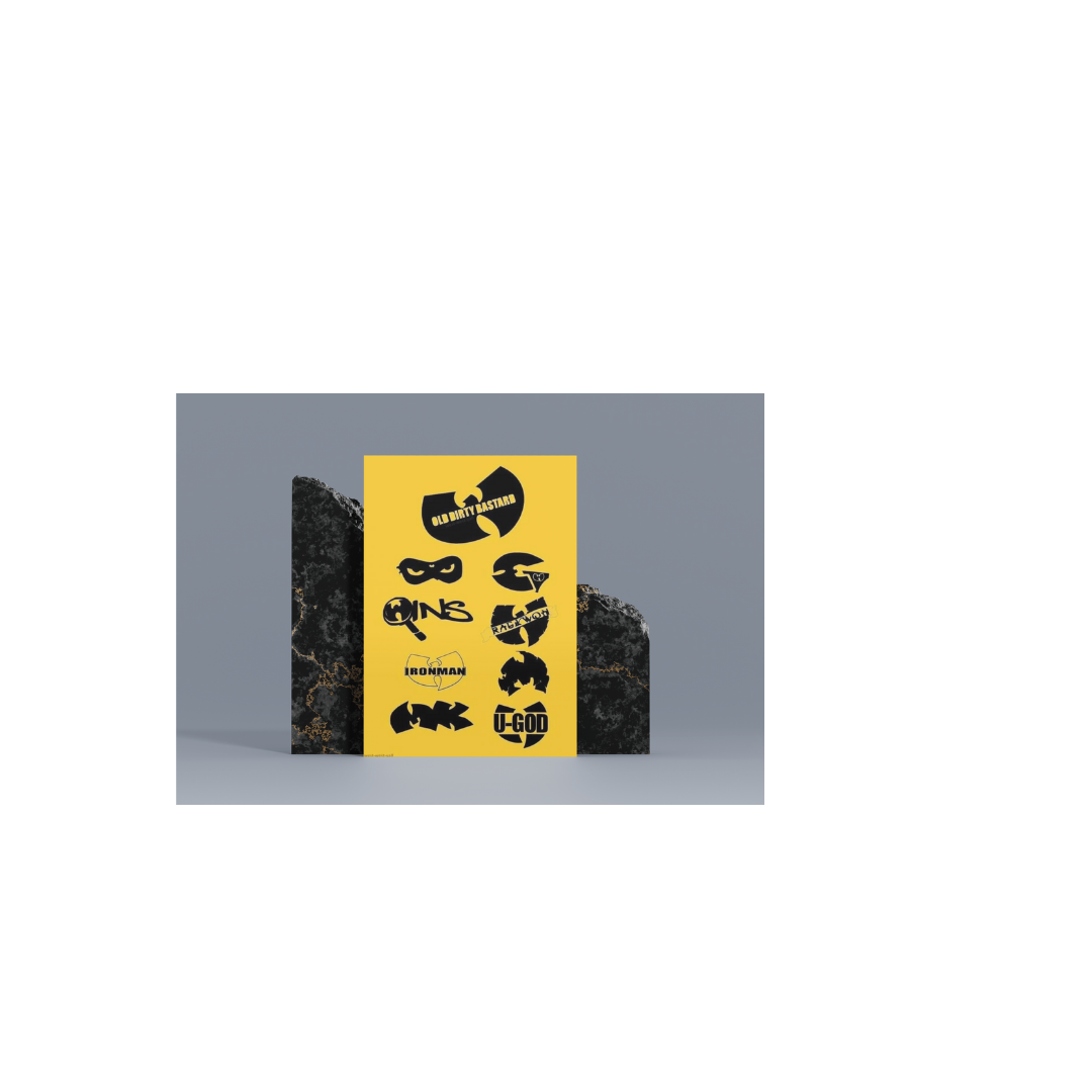 Hip Hop Wu Tang Poster - Iconic Wu logos collage - Digital Download - Digital Print