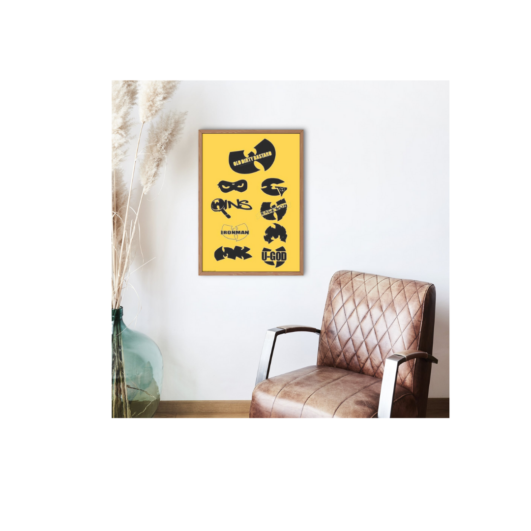 Hip Hop Wu Tang Poster - Iconic Wu logos collage - Digital Download - Digital Print