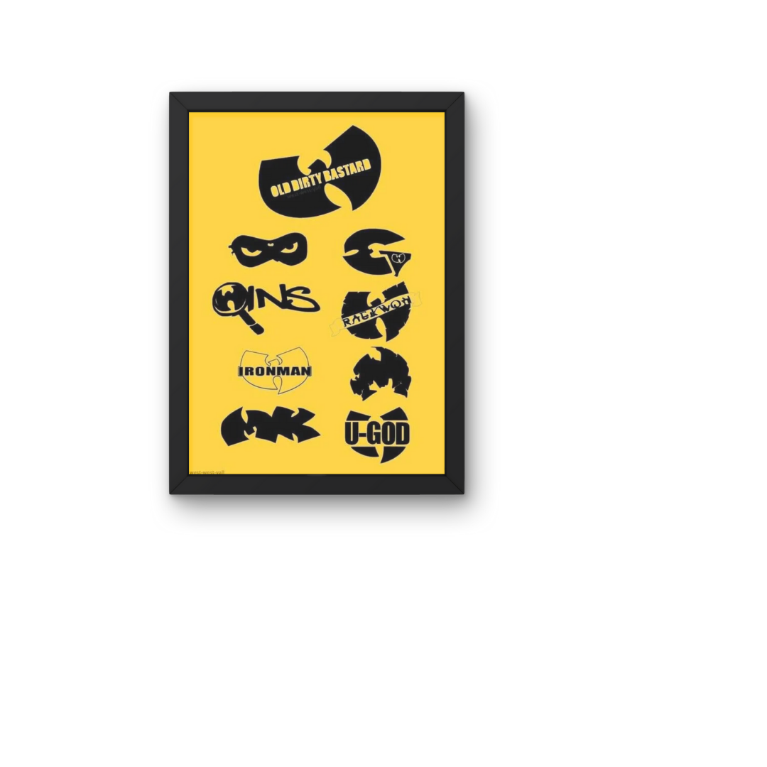 Hip Hop Wu Tang Poster - Iconic Wu logos collage - Digital Download - Digital Print
