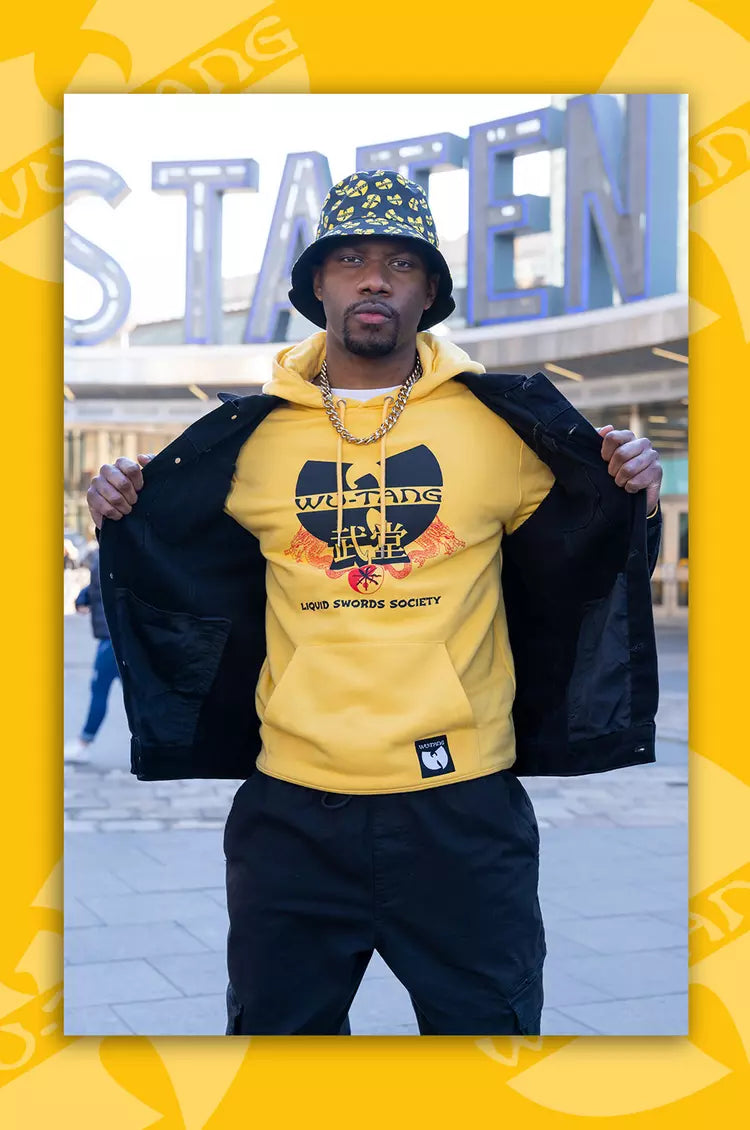 Bucket Hat Wu Tang Clan - Reversible - Black & Yellow