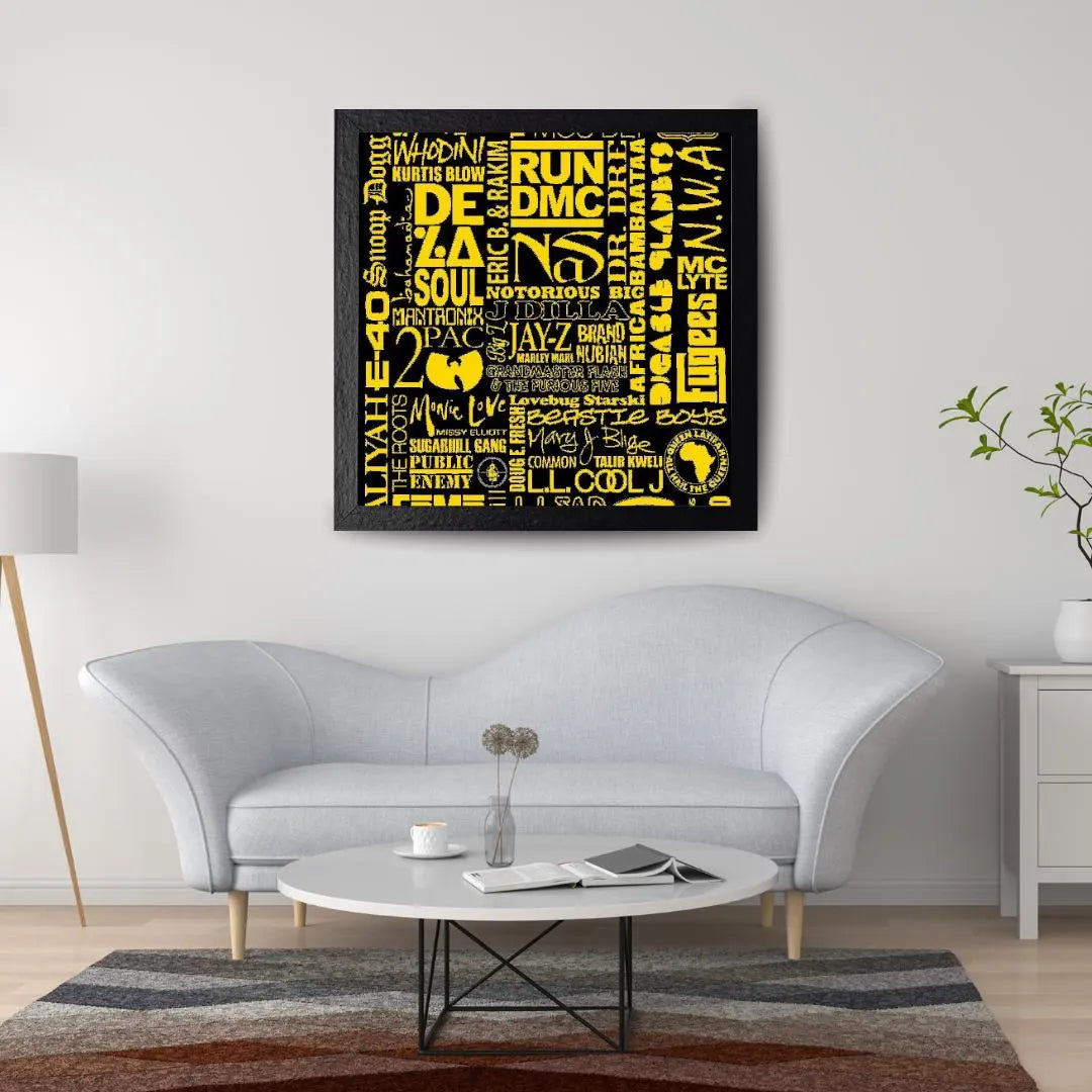 Hip Hop Legends Poster - Iconic Rappers logos collage - Digital Download - Digital Print