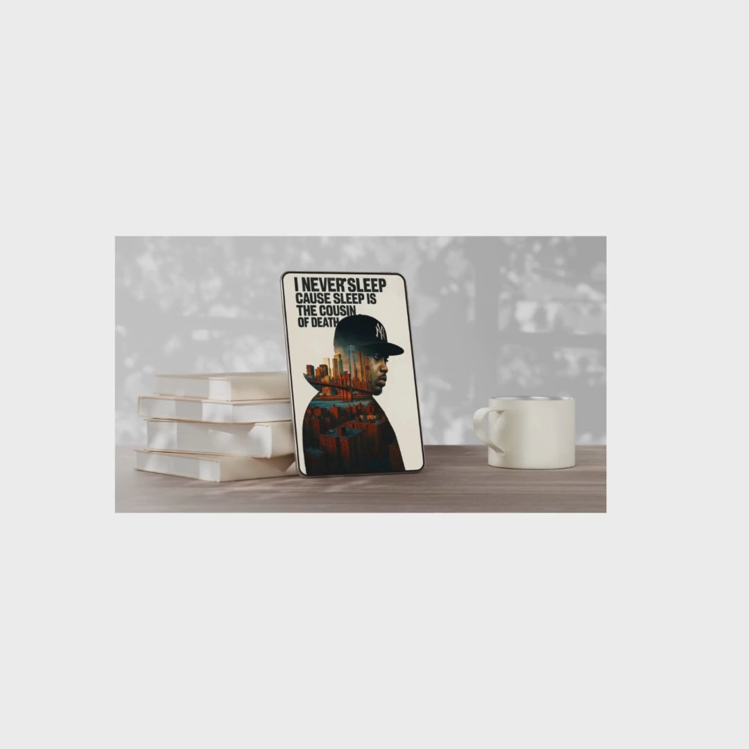 Hip Hop Legend Poster - Nas Lyrics - New York State of Mind Digital Download - Digital Print