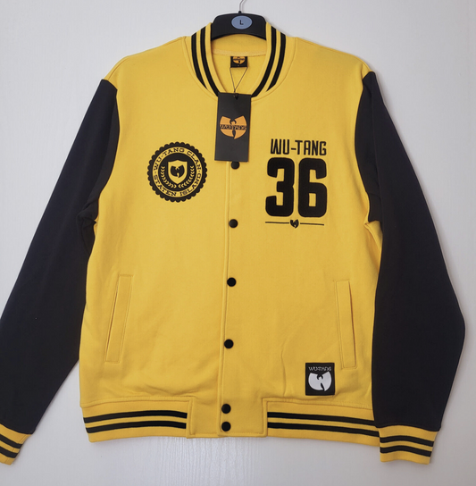 Bomber Varsity Wu-Tang Clan Jacket, Black and Yellow